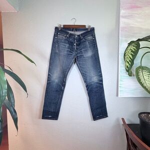 APC Selvage Raw Denim Thrashed Japanese Rare Cotton Straight Leg Boho Jean 31